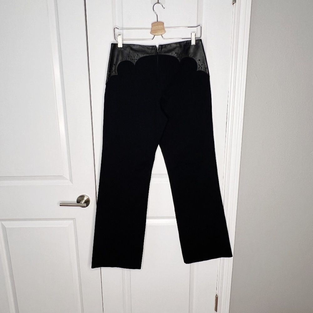 Anthropologie Elevenses pants black mid rise Western cotton size 6 black